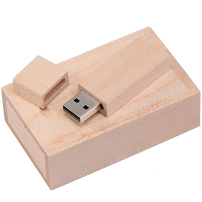 Chiavetta USB in noce con cofanetto personalizzabile